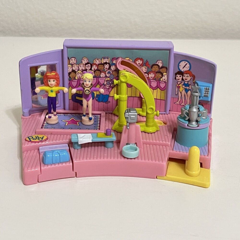 Vintage Mattel Polly Pocket Gymnastic Magic Uneven Parallel Bar 1999 BROKEN